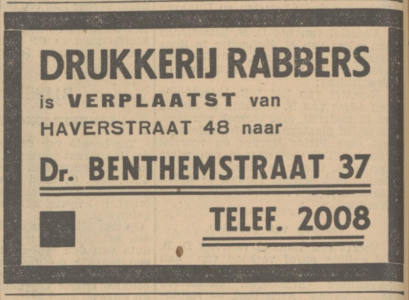 Dr. Benthemstraat 37 drukkerij Rabbers advertentie Tubantia 18-8-1934.jpg