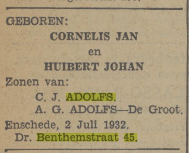 Dr. Benthemstraat 45 C.J. Adolfs advertentie Tubantia 4-7-1932.jpg
