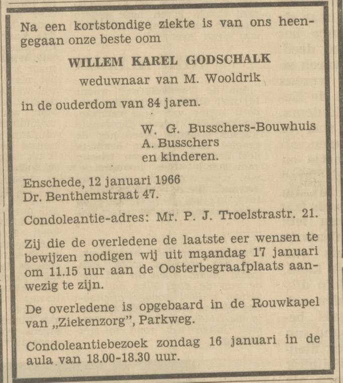 Dr. Benthemstraat 47 W.K. Godschalk overlijdensadvertentie Tubantia 14-1-1966.jpg