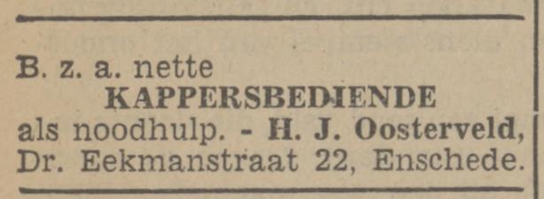 Dr. Eekmanstraat 22 H.J. Oosterveld advertentie Tubantia 9-4-1941.jpg