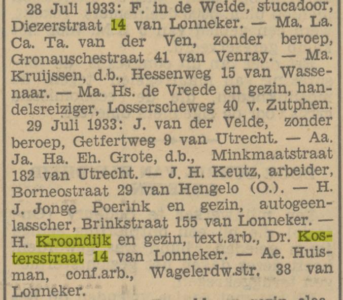 Dr. Kostersstraat 14 H. Kroondijk krantenbericht Tubantia 30-8-1933.jpg
