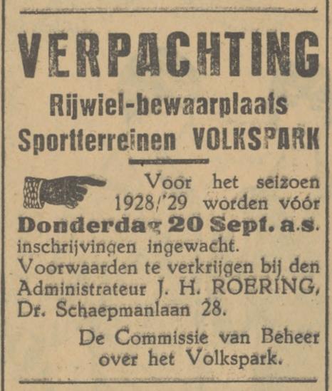 Dr. Schaepmanlaan 28 J.H. Roering advertentie Tubantia 15-9-1928.jpg