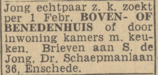 Dr. Schaepmanlaan 36 S. de Jong advertentie Twentsch nieuwsblad 5-1-1944.jpg