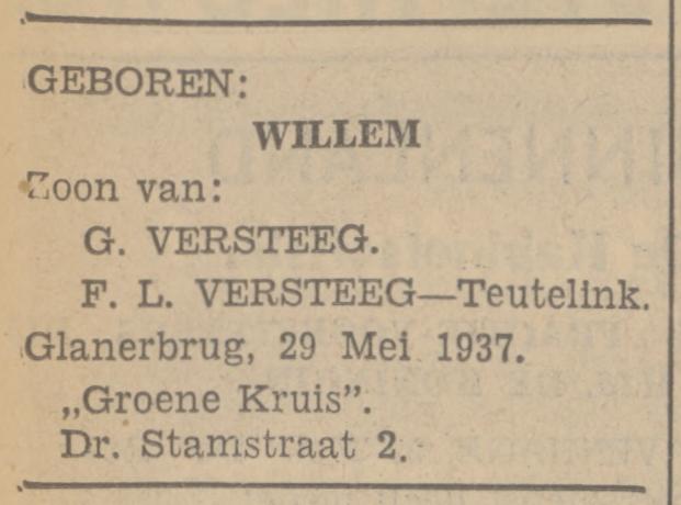 Dr. Stamstraat 2 Glanerbrug Groene Kruis G. Versteeg advertentie Tubantia 29-5-1937.jpg