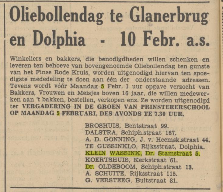 Dr. Stamstraat 5 Klein Wassink advertentie Tubantia 2-2-1940.jpg