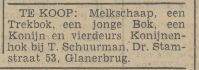Dr. Stamstraat 53 T. Schuurman advertentie Tubantia 21-6-1941.jpg