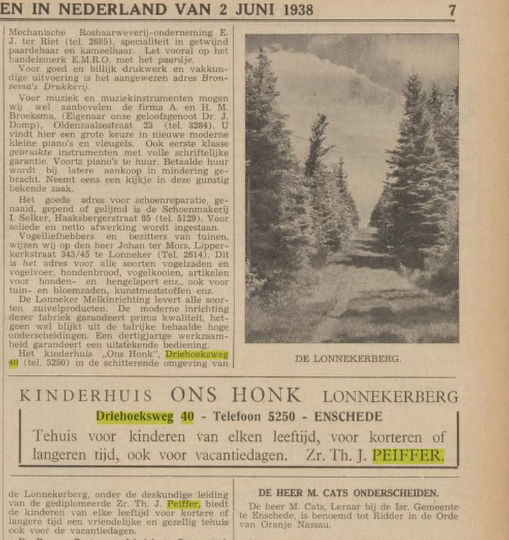 Driehoeksweg 40 Th.J. Peiffer krantenbericht Centraal blad voor Israëliten in Nederland 2-6-1938.jpg