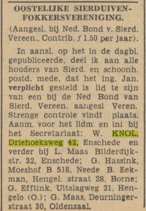 Driehoeksweg 42 W. Knol advertentie Tubantia 28-12-1940.jpg