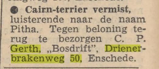 Drienerbrakenweg 50 C.P. Gerth advertentie Tubantia 9-2-1960.jpg