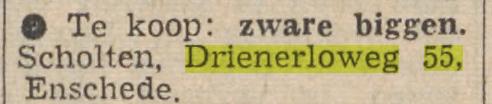 Drienerloweg 55 Scholten advertentie Tubantia 3-2-1962.jpg