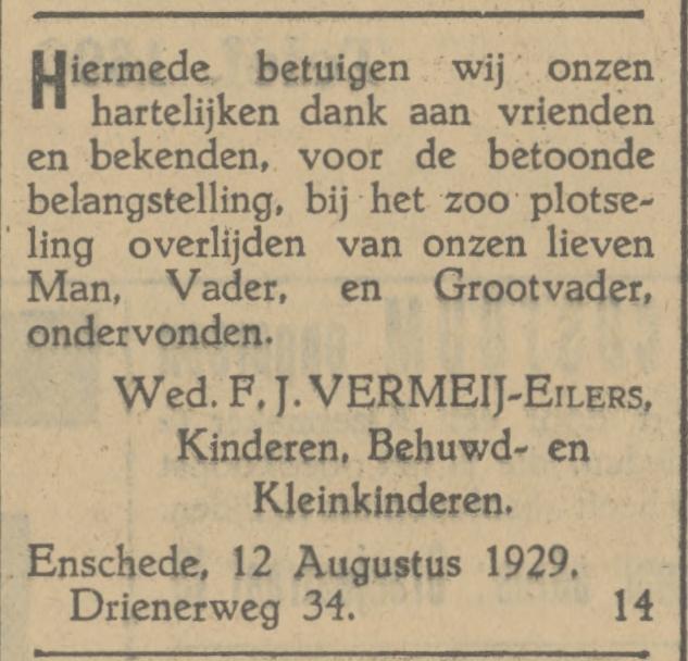 Drienerweg 34 F.J. Vermeij-Eilers advertentie Tubantia 12-8-1929.jpg