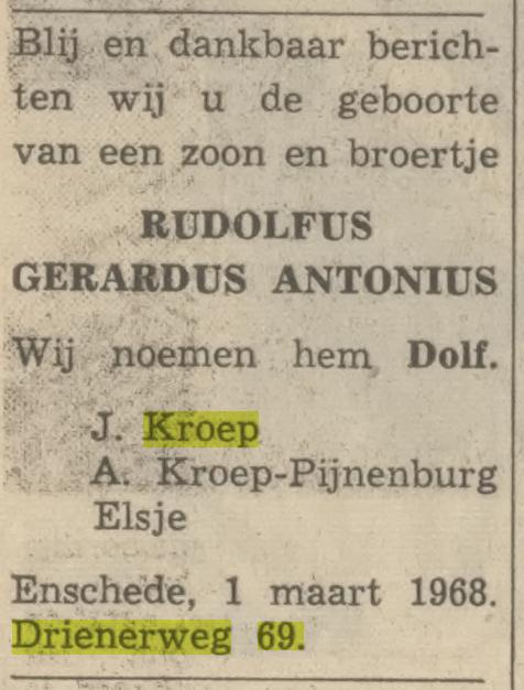 Drienerweg 69 J. Kroep advertentie Tubantia 4-3-1968.jpg