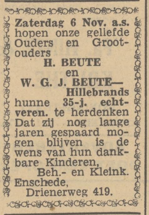 Drienerweg 419 H. Beute advertentie Tubantia 3-11-1948.jpg