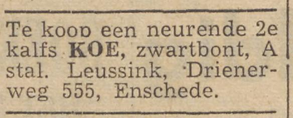 Drienerweg 555 Leussink advertentie Twentsche courant 4-6-1955.jpg