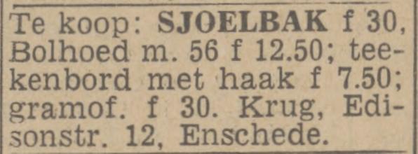 Edisonstraat 12 Krug advertentie Twentsch nieuwsblad 19-2-1943.jpg