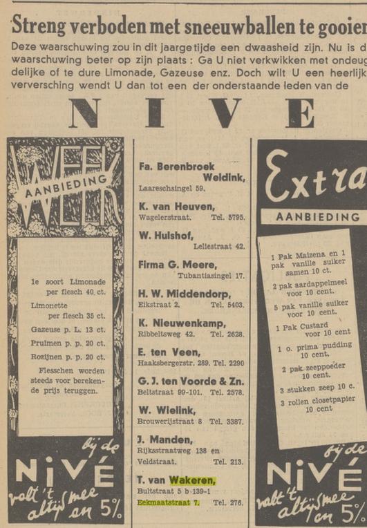 Eekmaatstraat 7 NIVE winkel T. van Wakeren advertentie Tubantia 16-7-1937.jpg
