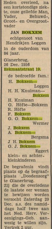 Eekmaatstraat 19 Jan Bokxem overlijdensadvertentie Tubantia 27-12-1956.jpg