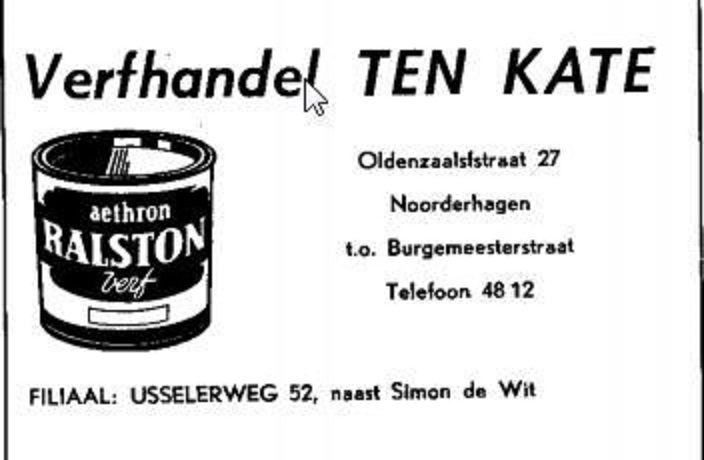 Noorderhagen 71 Usselerweg 52 verfhandel ten Kate advertentie.jpg