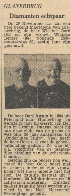 Eekmaatstraat 69 Wiecher Oord krantenbericht Tubantia 26-11-1955.jpg
