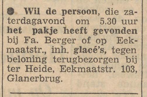 Eekmaatstraat 103 ter Heide advertentie Tubantia 9-12-1958.jpg