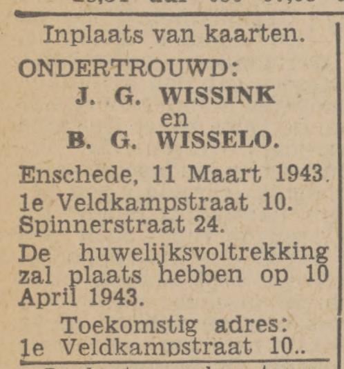 Eerste Veldkampstraat 10 J.G. Wissink advertentie Twentsch nieuwsblad 11-3-1943.jpg
