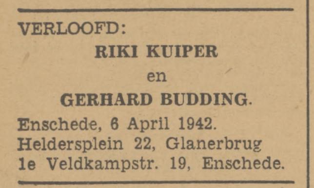 Eerste Veldkampstraat 19 Gerhard Ballast advertentie Tubantia 2-4-1942.jpg