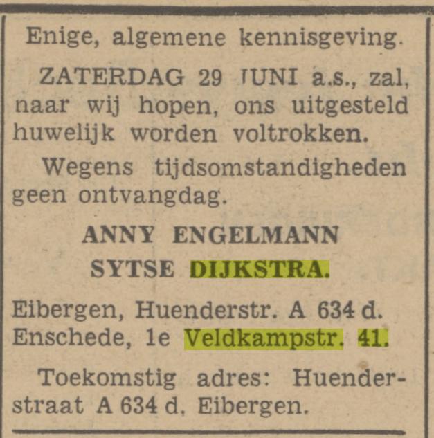 Eerste Veldkampstraat 41 Sytse Dijkstra advertentie Tubantia 18-6-1940.jpg