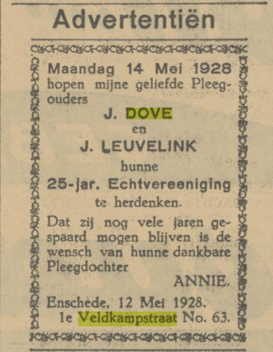 Eerste Veldkampstraat 63 J. Dove advertentie Tubantia 12-5-1928.jpg