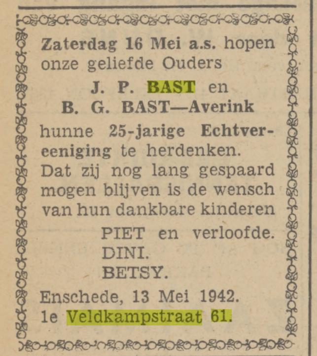 Eerste Veldkampstraat 61 J.P. Bast advertentie Tubantia 13-5-1942.jpg