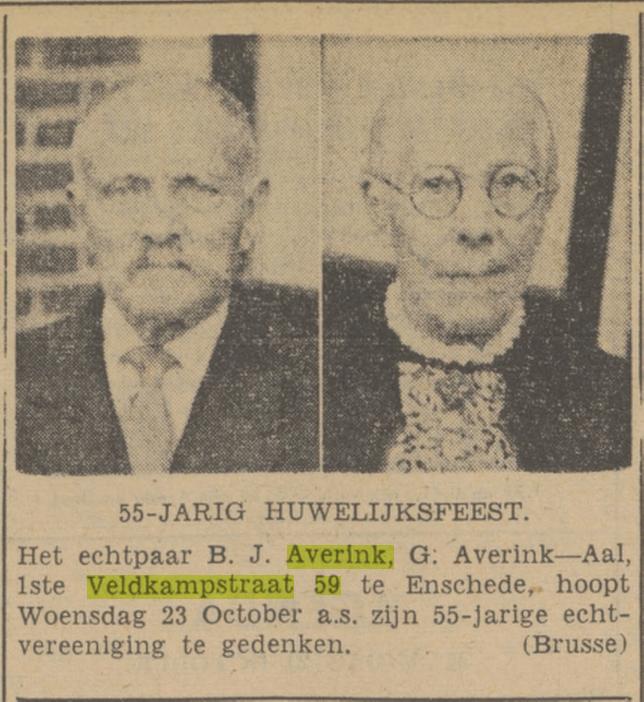 Eerste Veldkampstraat 59 B.J. Averink krantenbericht Tubantia 21-10-1940.jpg