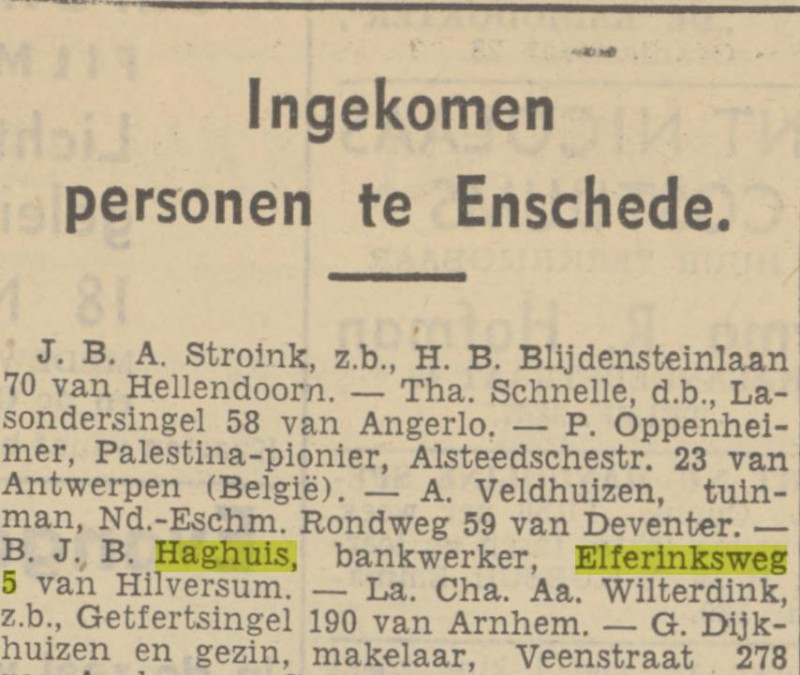 Elferinksweg 5 B.J.B. Haghuis krantenbericht Tubantia 6-4-1937.jpg