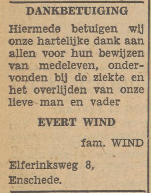 Elferinksweg 8 Evert Wind advertentie Tubantia 22-1-1953.jpg