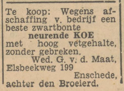 Elsbeekweg 199 G. van de Maat advertentie Tubantia 4-3-1947.jpg
