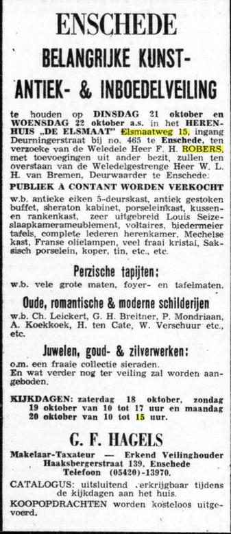 Elsmaatweg 16 De Elsmaat F.H. Robers advertentie De Telegraaf 16-10-1969.jpg