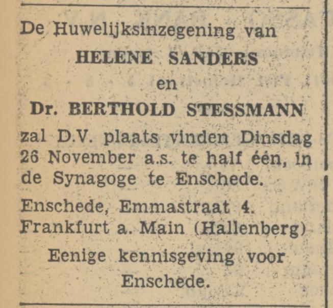 Emmastraat 4 Helene Sanders advertentie Tubantia 15-11-1935.jpg