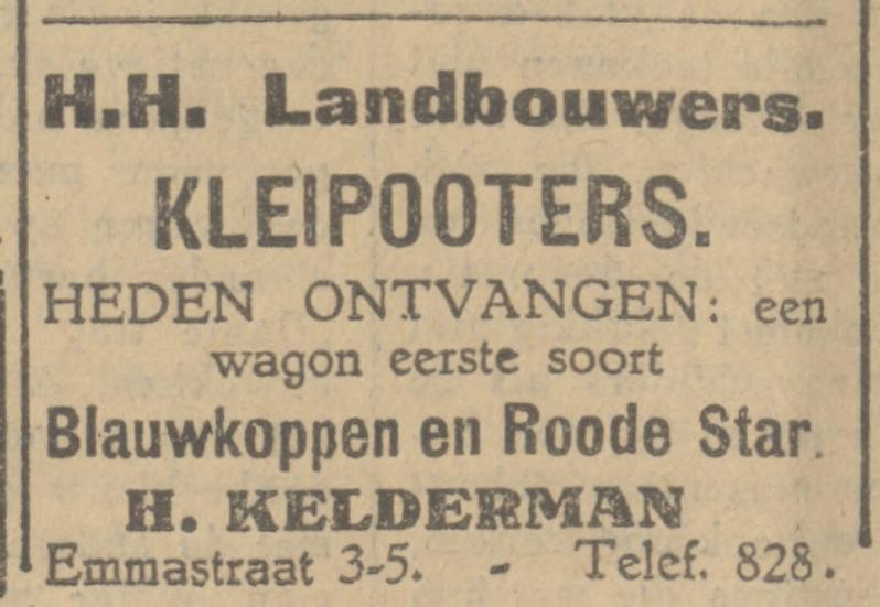 Emmastraat 3-5 H. Kelderman advertentie Tubantia 26-3-1928.jpg