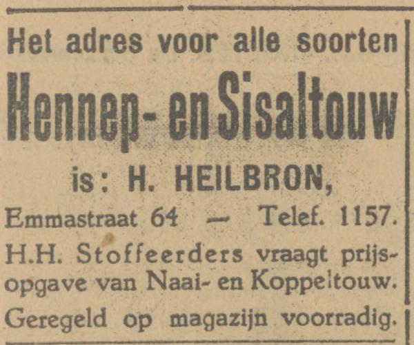 Emmastraat 64 H. Heilbron advertentie Tubantia 20-4-1929.jpg