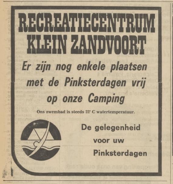 Keppelerdijk 200 recreatiecentrum Klein Zandvoort pinksterdagen advertentie Tubantie 20-5-1972.jpg