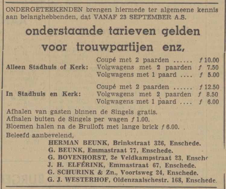 Emmastraat 67 J.H. Elferink advertentie Tubantia 21-9-1940.jpg