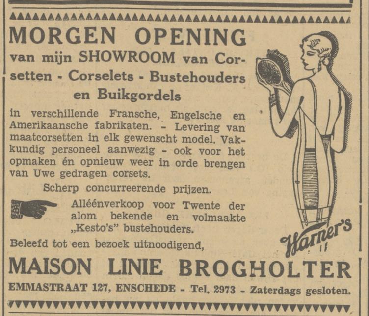 Emmastraat 127 Maison Linie Brogholter advertentie Tubantia 5-7-1933.jpg