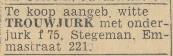 Emmastraat 221 Stegeman advertentie Twentsch nieuwsblad 14-2-1944.jpg