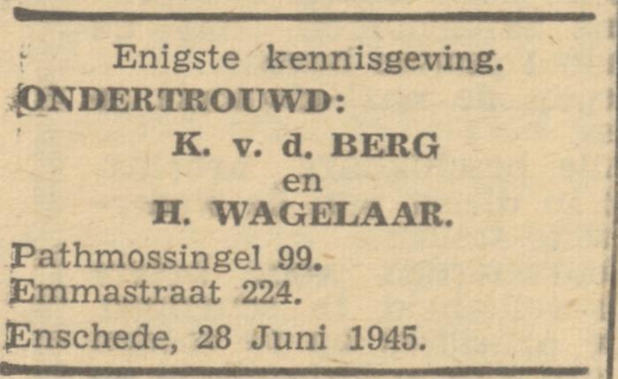 Emmastraat 224 H. Wagelaar advertentie De Waarheid 29-6-1945.jpg