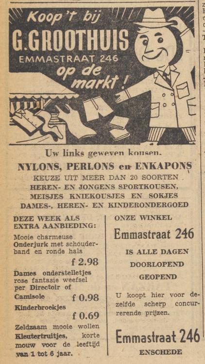 Emmastraat 246 G. Groothuis advertentie Twentscge courant 11-4-1952.jpg