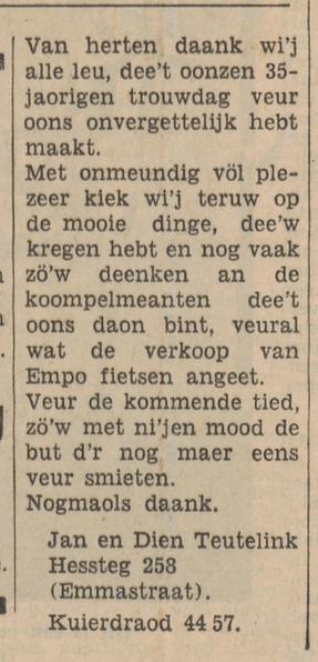 Emmastraat 258 Jan Teutelink advertentie Tubantia 1-12-1961.jpg