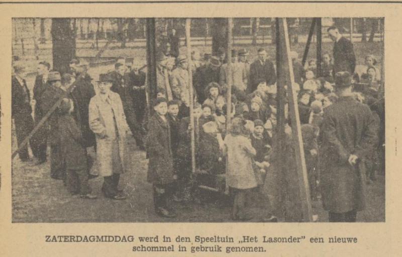 Schurinksweg 53 speeltuin Het Lasonder krantenfoto Tubantia 26-3-1940.jpg