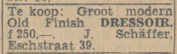 Esstraat 39 J. Schäffer advertentie Twentsch nieuwsblad 16-8-1944.jpg