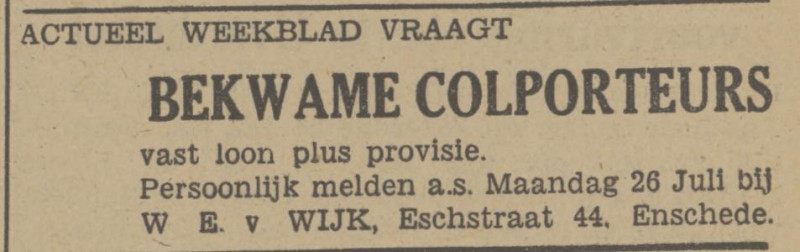 Esstraat 44 E. van Wijk advertentie Tubantia 21-7-1948.jpg