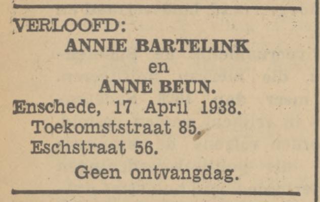 Esstraat 56 Anne Beun advertentie Tubantia 16-4-1938.jpg