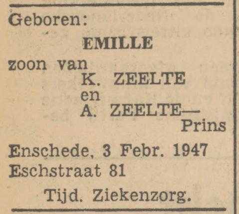 Esstraat 81 K. Zeelte advertentie Tubantia 4-2-1947.jpg