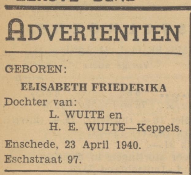 Esstraat 97 L. Wuite advertentie Tubantia 24-4-1940.jpg